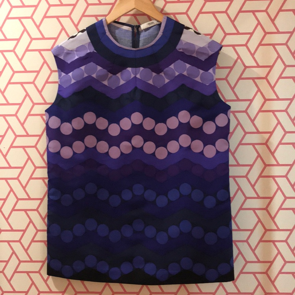 Prada 38 silk sleeveless blouse